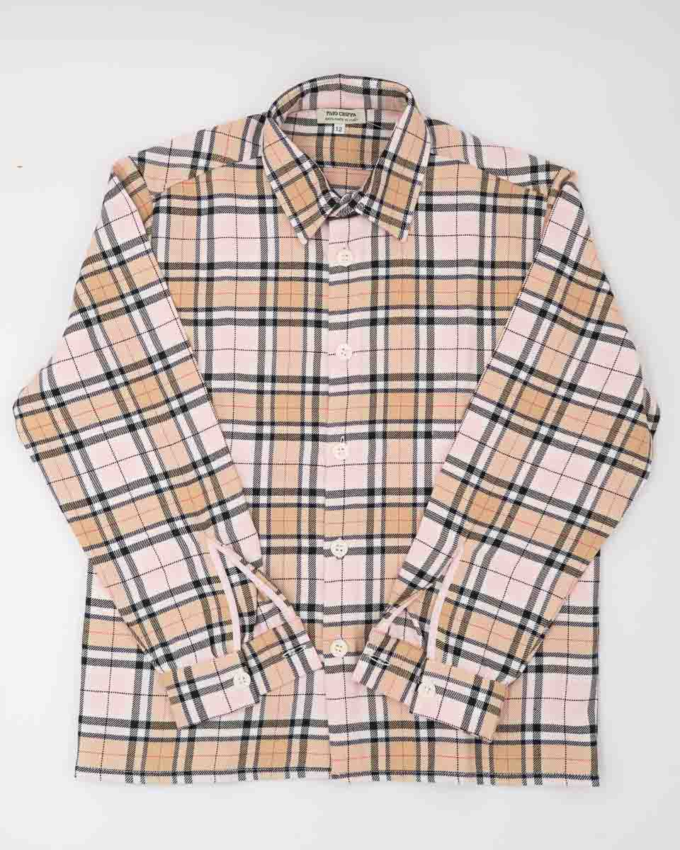 Kinder Hemd Wolle Tartan - Paio Crippa