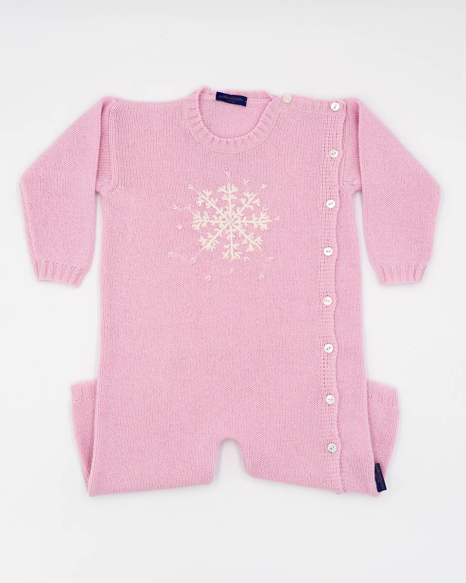Baby Strampler Cashmere mit Flocken - Boschinoni